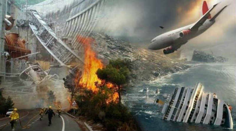 composição de imagens de desastres