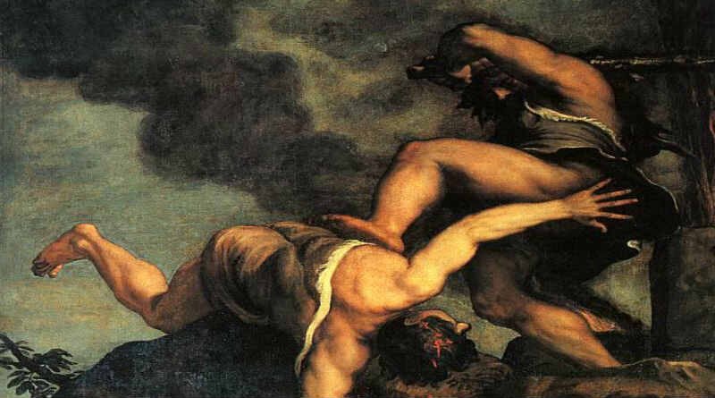 quadro ilustrando Caim assassinando Abel