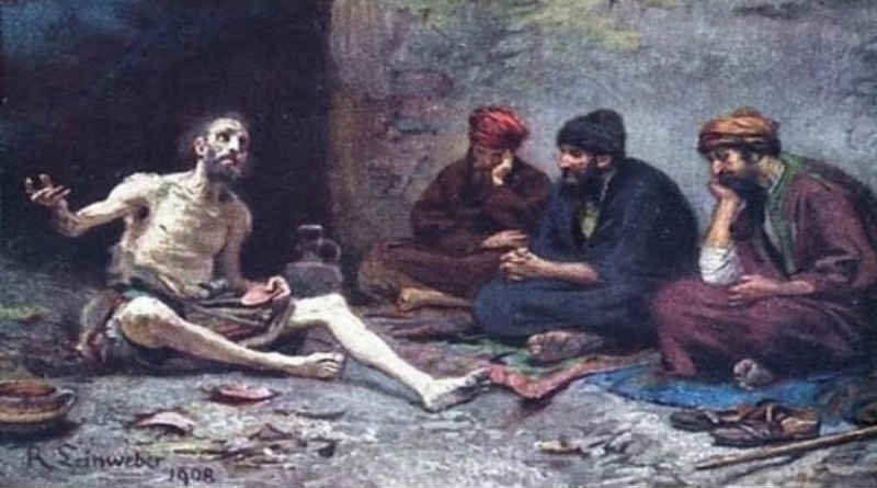 O Livro de Jó - Prefácio 1 pintura de Jó e os seus três amigos