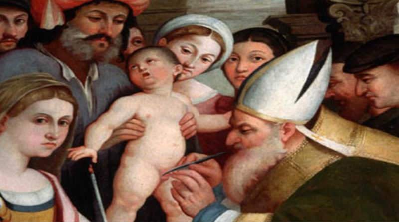 O que é a circuncisão? 1 pintura de um sacerdote fazendo a circuncisão de uma criança