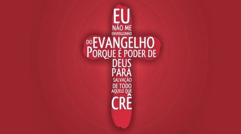 cruz com fundo vermelho