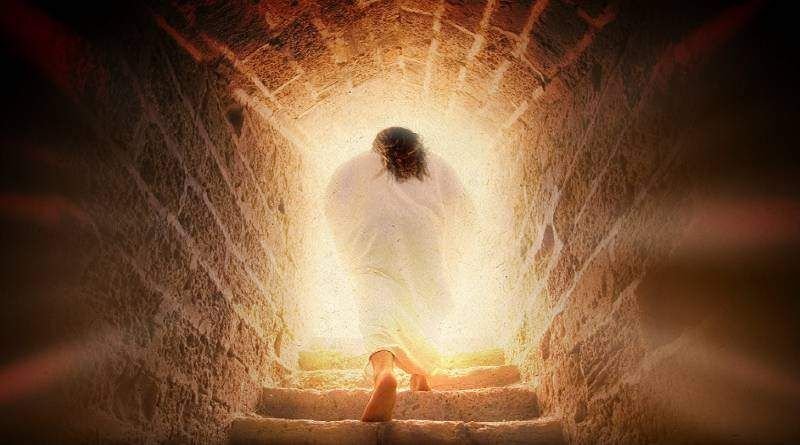 imagem de Cristo saindo do túmulo