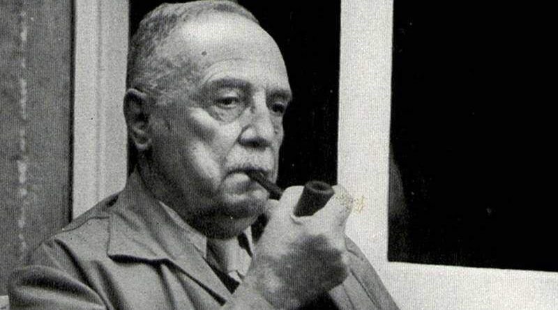 foto de Rudolf Bultmann fumando um cachimbo